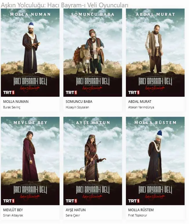 askin yolculugu haci bayram-i veli oyunculari